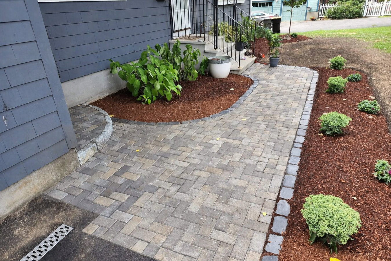 Concrete patio construction in Coventry, RI