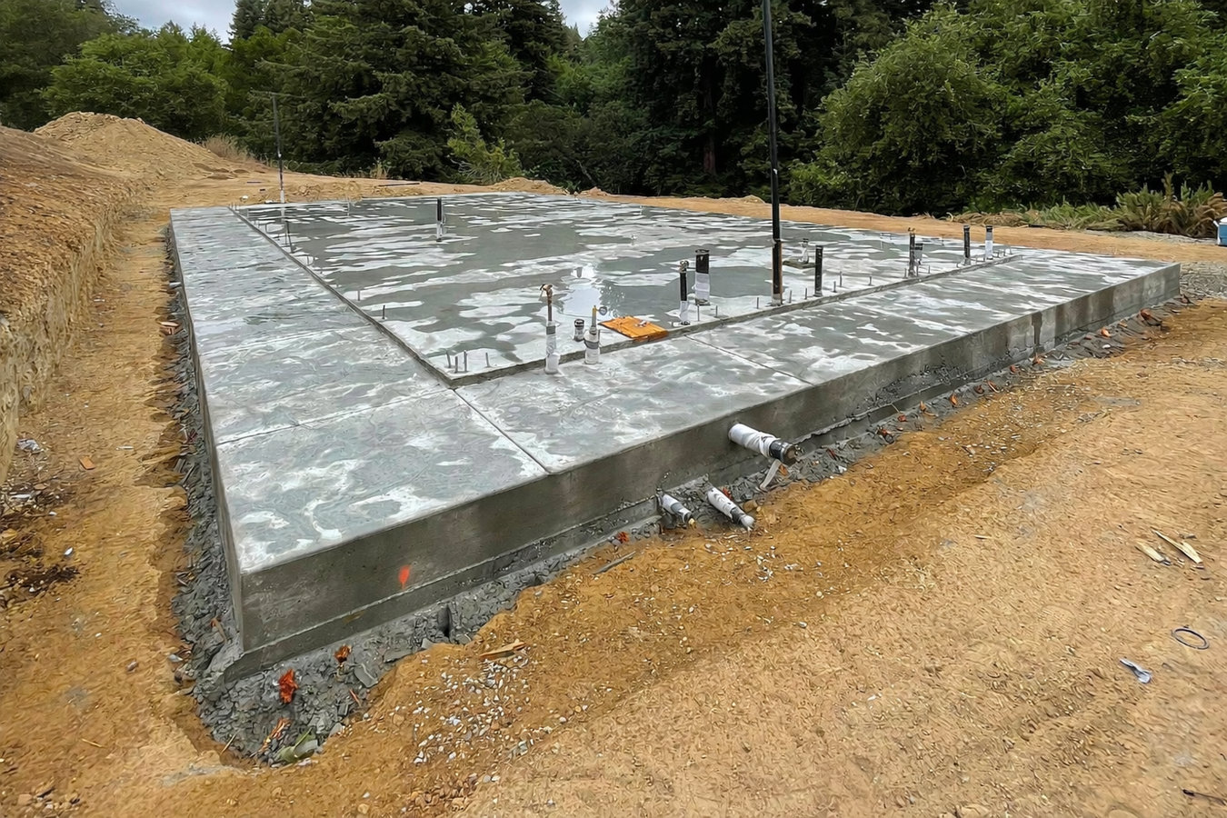 Slab foundation building in Coventry, RI